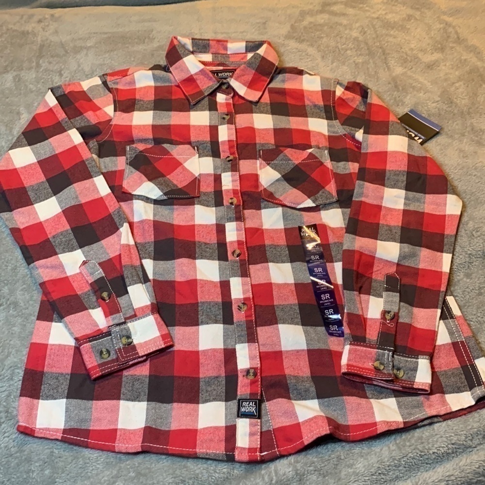 NWT Real Work Plaid Shirt